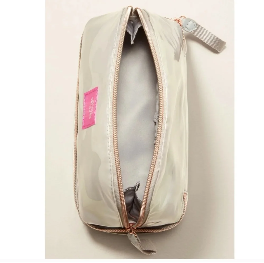 Stella & Dot - crush it bag-light grey camo. Cosmetic pouch. 5.5x4.18" NWT - Picture 5 of 5